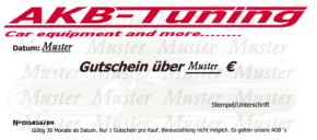 AKB-Tuning Geschenkgutschein im Wert von 50 Euro