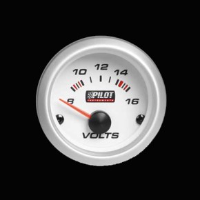 Pilot Zusatzinstrument Voltmeter Anzeige 52mm blau 12V