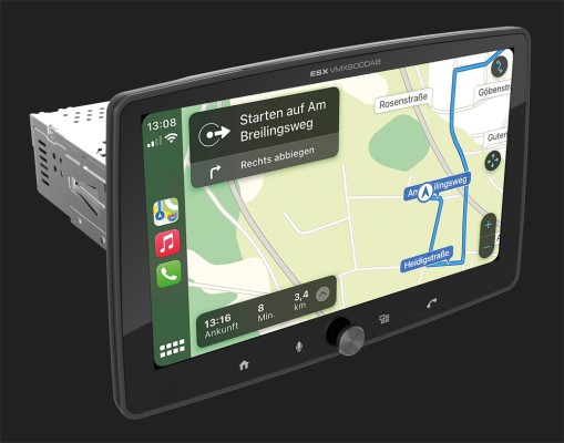 ESX "VMX900DAB" Universal 1-DIN Multi-Angle Media Moniceiver mit 22,8cm (9“) Touchscreen
