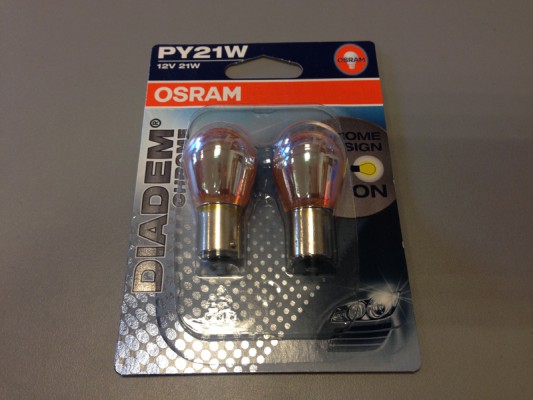 Osaram DIADEM CHROME Blinkerlampen BAU15S orange (2 Stück)