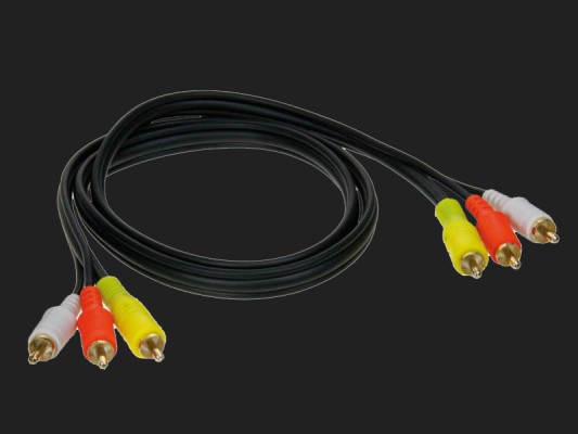 ACV A/V Kabel 1 m / 3 Stecker rot-weiß-gelb