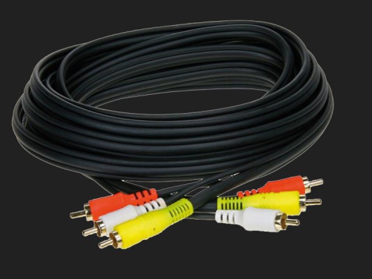 ACV A/V Kabel 5 m / 3 Stecker rot-weiß-gelb