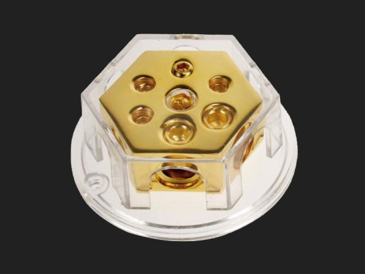 ACV Verteilerblock 2 x 20 mm² / 4 x 10 mm² (gold)