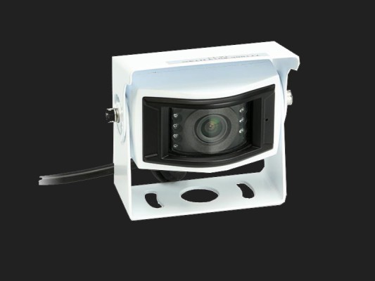 ACV Rückfahrkamera (12V) universal zum Aufbau, Weitwinkel mit 170° Blickwinkel (diagonal) Orientierungslinien und Nachtsichtfunktion in weiß