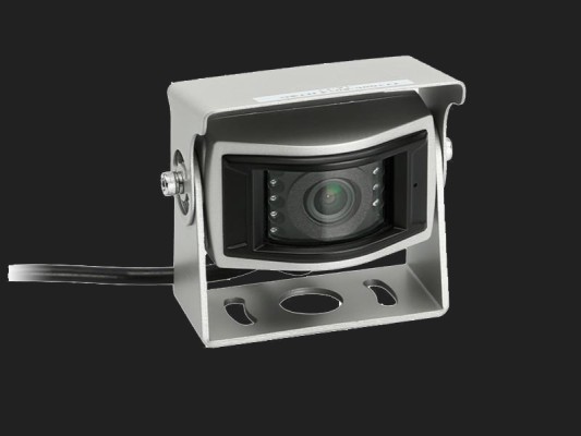 ACV Rückfahrkamera (12V) universal zum Aufbau, Weitwinkel mit 170° Blickwinkel (diagonal) Orientierungslinien und Nachtsichtfunktion in silber