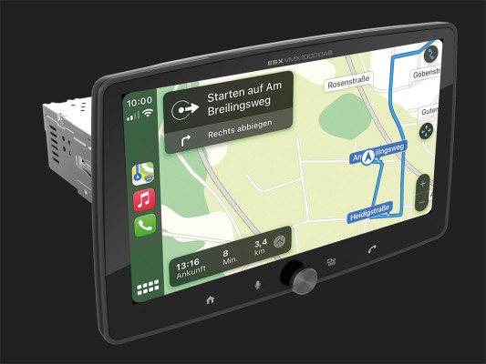 ESX "VMX1000DAB" Universal 1-DIN Multi-Angle Media Moniceiver mit 25,8cm (10,1“) Touchscreen