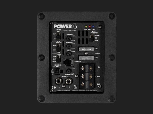 ESX "POWER4" Class D Aktiv-Verstärker-Modul für Subwoofer-Gehäuse 1-Kanal 460Watt @ 4Ohm
