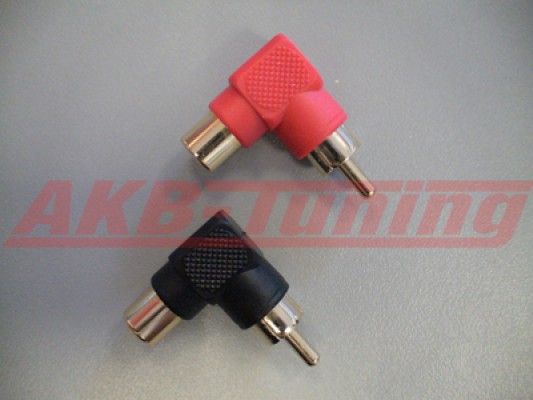 Alfatec Cinchadapter rechtwinkelig 1x rot/1x schwarz