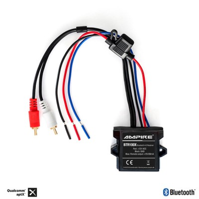 AMPIRE Bluetooth Receiver mit Cinchanschluss für 12 Volt (aptx)