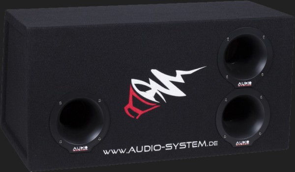 Audio System HX SERIES HIGH END Bandpass Gehäusesubwoofer "HX 12 SQ BP-2" (2 x30cm) MAX.Power 2x550 Watt