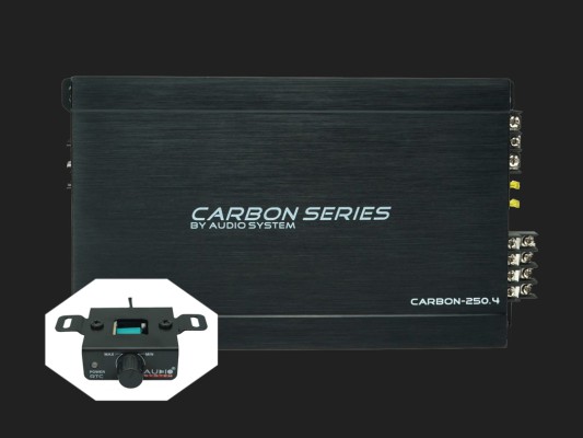 Audio System "CARBON-250.4" SERIES Verstärker 4-Kanal / 4x65Watt @ 4 Ohm Stereo inkl RTC