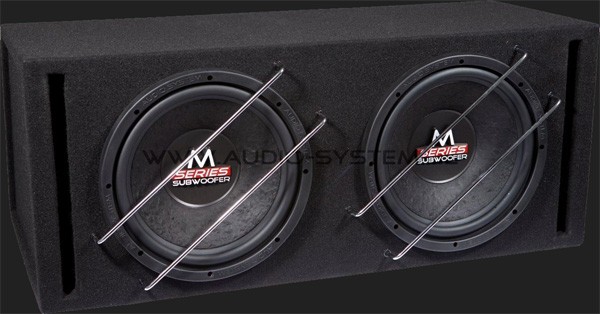 Audio System M-SERIES Bassreflex Gehäusesubwoofer "M12 BR-2" (2x30cm) MAX.Power 2x450 Watt