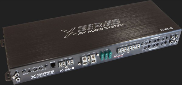 Audio System X80.6 X--ION SERIES Verstärker 6-Kanal / 4x80Watt + 2x150Watt @ 4 Ohm Stereo