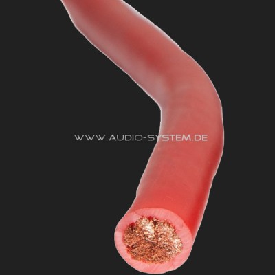 AUDIO SYSTEM HIGH-Performance Stromkabel OFC 50mm² in rot Meterware
