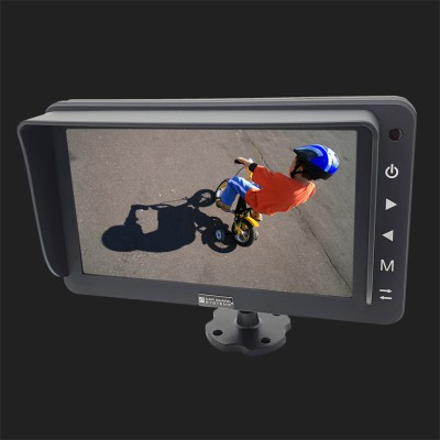Car Guard 7"(17,8cm) Full-HD-Monitor, 1920x1080 Pixel, 4 Kamera-Eingänge (bis 1080p), Split-Funktion, 9-32V, Leitlinien