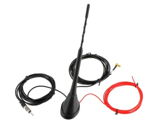 CHP 16V Antenne DAB/FM aktiv 70 Grad mit DIN(M)/SMB(F) Anschluss (Strahler 230mm)