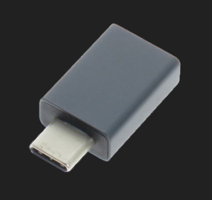 Dietz USB Kurzadapter USB-C Stecker auf USB-A Buchse (3.0) in anthrazit
