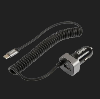 LAMPA USB Ladekabel Zig.stecker 12/24V (3,0A) USB Typ C - FAST CHARGE (+1 extra USB)