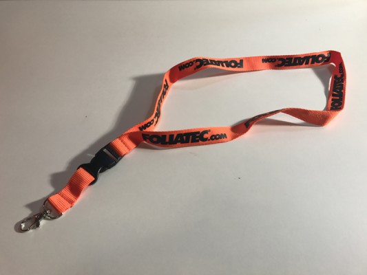 Foliatec Schlüsselband orange mit schwarzem FOLIATEC.com Aufdruck
