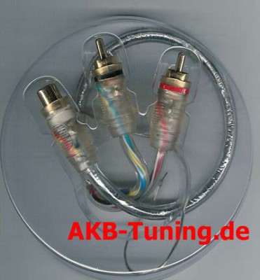 Alfatec Y-Kabel mit roten LED 2 Stecker 1 Buchse