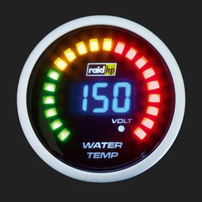 raid hp Zusatzinstrument 52mm Wassertemperaturanzeige Night Flight Digital Blue