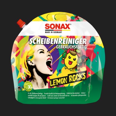 SONAX ScheibenReiniger gebrauchsfertig Lemon Rocks (3 Liter)