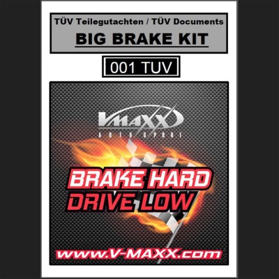 V-MAXX TÜV Teilegutachten für V-MAXX Big Brake Kits 290mm/330mm