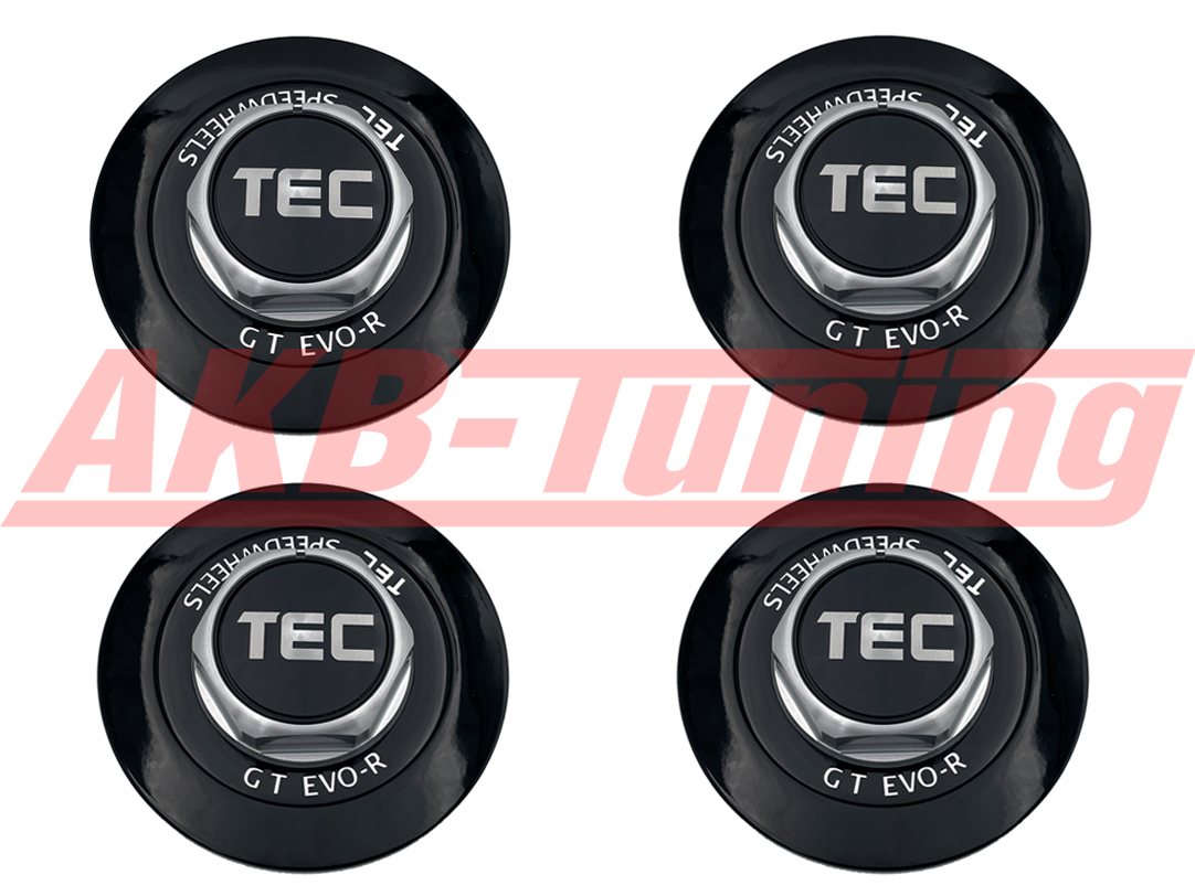 TEC ALU-Sechskant-Deckel-Set in Schwarz-Glanz / Logo schwarz-silber für  Alufelge GT EVO-R-ASA-1296450414_4