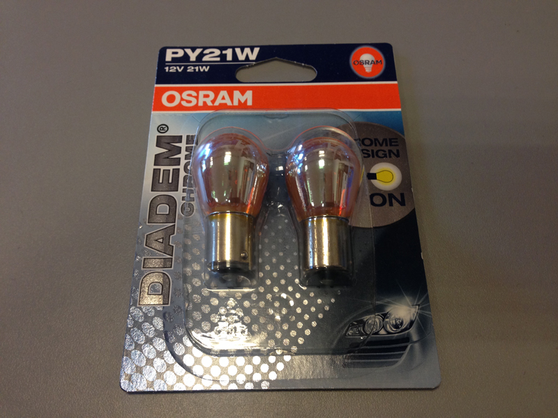 Osaram DIADEM CHROME Blinkerlampen BAU15S orange (2 Stück)-OSR