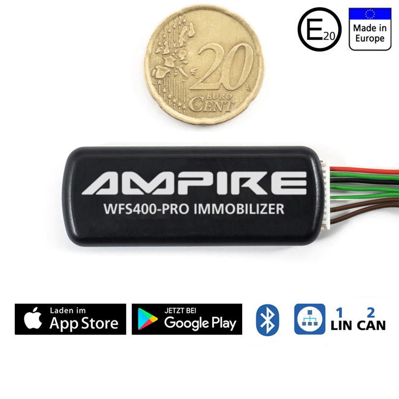 AMPIRE CAN/LIN-Bus Wegfahrsperre mit Bluetooth, App-AMP-WFS400-PRO
