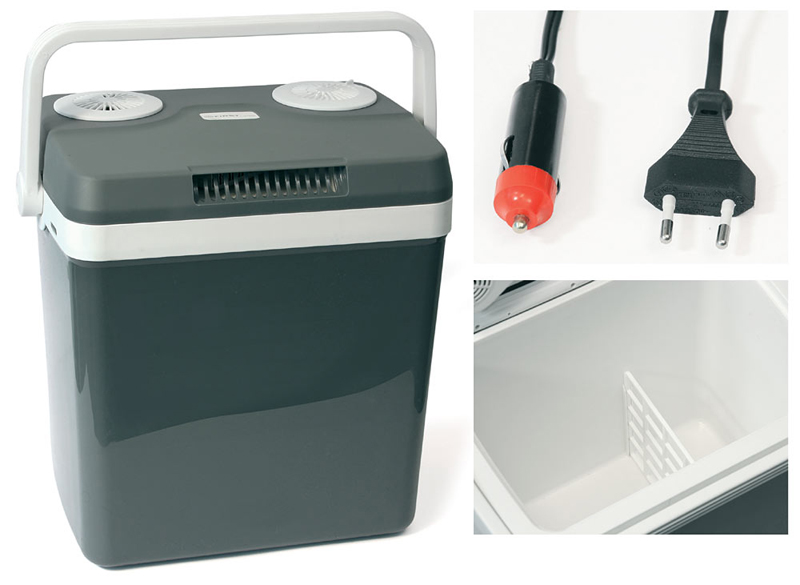 BeerBelly 21 Elektrische Kühlbox, 21L, 3 Anschlüsse: 230V, 12V  Anschlussleitung für Zigarettenanzünder & USB-Anschluss, Tragbar, mit  Kühl- und Warmhaltefunktion