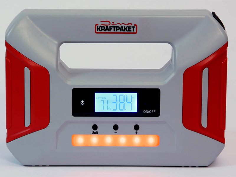 Dino Kraftpaket Starthilfegerät Inkl. Powerbank und Ladekabel 12 V
