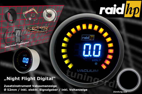 raid hp Night Flight Chrono Zusatzinstrument Öltemperaturanzeige