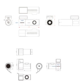 AMPIRE Dual-Dashcam, 2K Frontkamera und AHD Heckkamera, WLAN und GPS inkl. 32GB Micro SD