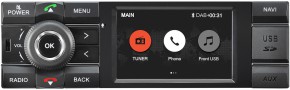 AXION "MCR 1031NAV CAR" 1DIN Navigationsradio mit DAB+, Bluetooth, iPod, Rückfahrkamera für PKW