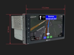 DYNAVIN 7"(17,8cm) Multimediagerät "D9-7005 Premium" 2-DIN Universal inkl. Navisoftware, DAB+ (192GB)