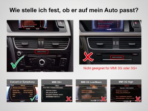 DYNAVIN 6,5"(16,5cm) Multimediagerät "D8-DMI Ultra" Audi A4 A5 Q5 mit Audi Concert / Symphony Radio inkl. Navisoftware, DAB+ (160GB)