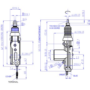 AMPIRE High-Power Zentralverriegelung-Stellmotor, 2 Kabel, 10 kg Hubkraft AMPIRE High-Power Zentralverriegelung-Stellmotor, 2 Kabel, 10 kg Hubkraft