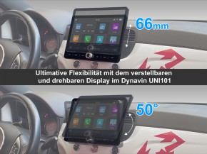 DYNAVIN 10,1"(25,7cm) Multimediagerät "D9-UNI101 Premium" 1 oder 2-DIN Universal inkl. Navisoftware, DAB+ (96GB)