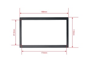 Dynavin "MFK-H" Universal 2-DIN Einbaurahmen (112mm Metallkäfig und 118mm Kunststoffrahmen)