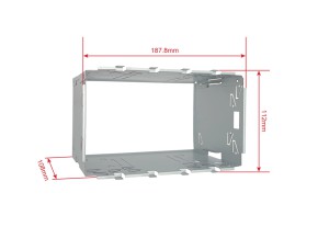Dynavin "MFK-UNI101-H" Universal 2-DIN Einbaurahmen (112mm Metallkäfig und 118mm Kunststoffrahmen) für D9-UNI101