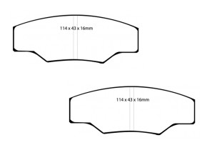 EBC Yellowstuff Bremsbeläge passend für alle V-MAXX Big Brake Kits 290mm
