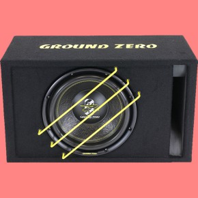 GROUND ZERO RADIOACTIVE "GZRB 30SPL" 30cm Bassreflex Gehäusesubwoofer 1350W
