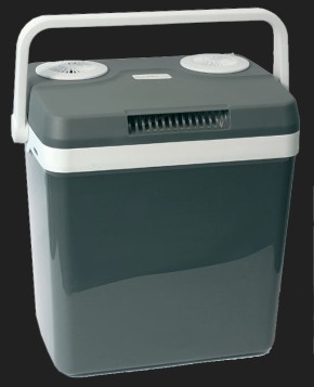 Schwarze thermoelektrische Kühlbox 12-24V mit Zigarettenanzünder oder  220-230V mit Netzanschluss - Inhalt 40 Liter - ET30014 