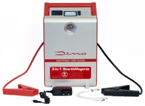 Dino 12V/24V Starthilfegerät mit Powerbank 30000mAh Batterie-Kapazität und 1200A Spitzenstrom