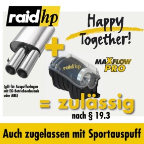 raid hp Sportluftfilter MAXFLOW PRO Audi Seat Skoda VW 52101 (Liste siehe Details !)