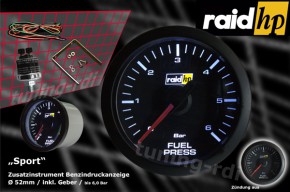 raid hp Zusatzinstrument 52mm Benzindruckanzeige Serie Sport