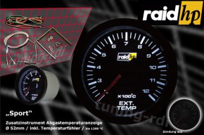 raid hp Zusatzinstrument 52mm Abgastemperaturanzeige  Serie Sport