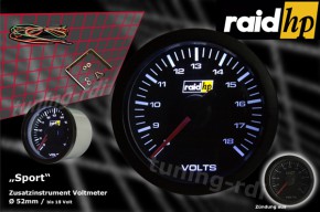 raid hp Zusatzinstrument 52mm Voltmeter Serie Sport