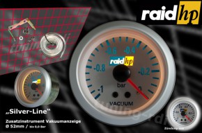 raid hp Zusatzinstrument 52mm Vacuum Meter Silver-Line